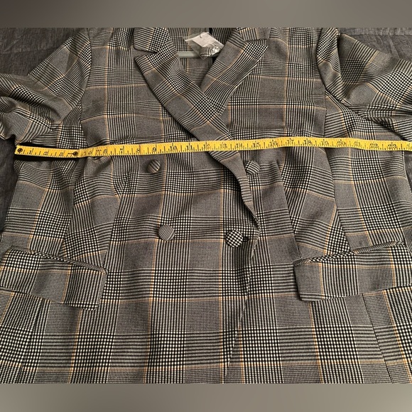 NWT Lane Bryant Double Breasted Plaid Blazer in Bastille Plaid Sz 18 - Picture 11 of 13